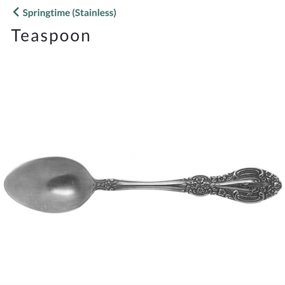 Springtime Japan stainless flatware teaspoon silverwear set of 5 - Picture 5 of 6